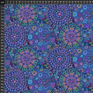 Freespirit Fabric Kaffe Fassett Fabric Millefiore Blue  - The Sewing Studio for sale UK - The Sewing Studio