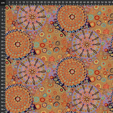 Freespirit Fabric Kaffe Fassett Fabric Millefiore Brown  - The Sewing Studio for sale UK - The Sewing Studio