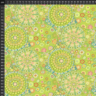 Freespirit Fabric Kaffe Fassett Fabric Millefiore Green  - The Sewing Studio for sale UK - The Sewing Studio