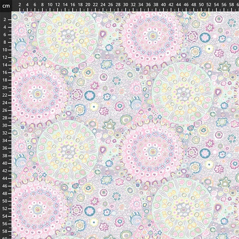 Freespirit Fabric Kaffe Fassett Fabric Millefiore Grey  - The Sewing Studio