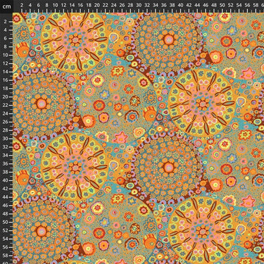 Freespirit Fabric Kaffe Fassett Fabric Millefiore Orange  - The Sewing Studio for sale UK - The Sewing Studio