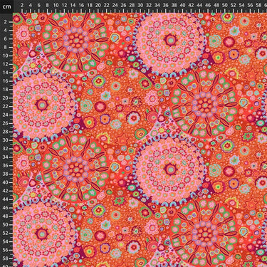 Freespirit Fabric Kaffe Fassett Fabric Millefiore Tomato  - The Sewing Studio for sale UK - The Sewing Studio