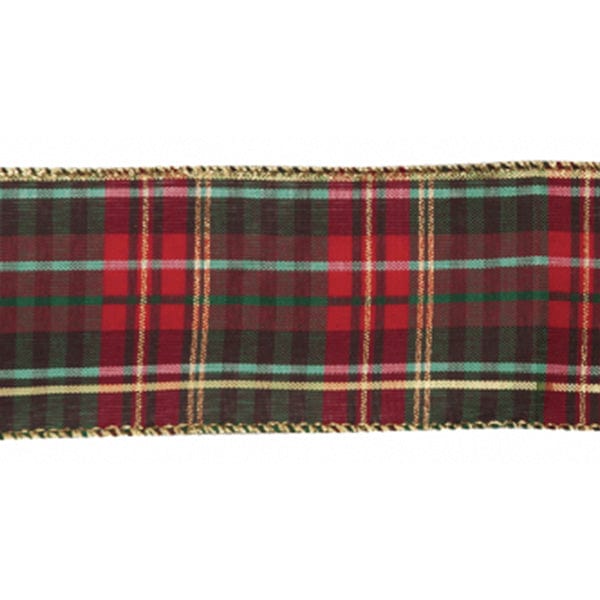 Groves Ribbon Premium Wire Edge Ribbon Traditional: Tartan: 63mm Wide  - The Sewing Studio