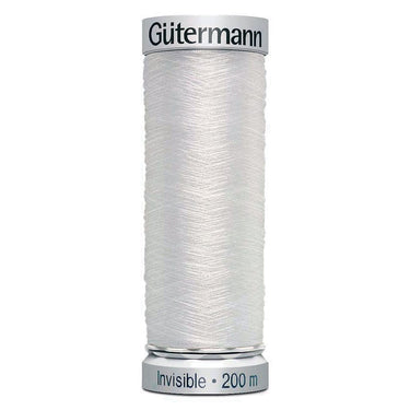 Gutermann Threads Gutermann Sulky Invisible 200m reel. Colour 1001  - The Sewing Studio for sale UK - The Sewing Studio