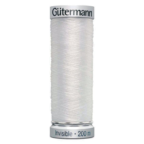 Gutermann Threads Gutermann Sulky Invisible 200m reel. Colour 1001  - The Sewing Studio