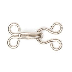 Hemline Eyelets & Fastenings Hook and Eye Nickel Size 2  - The Sewing Studio