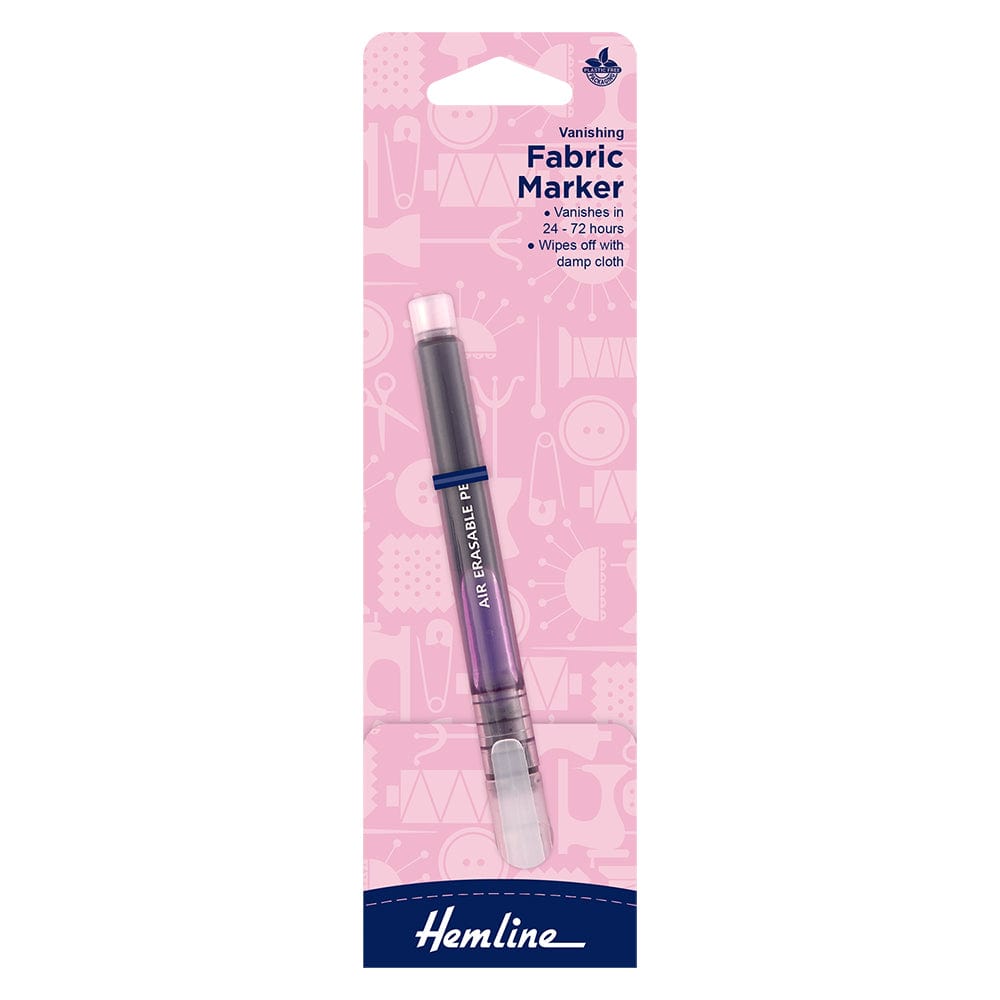 Hemline Pens Pencils Markers Vanishing Fabric Marker Pen Violet  - The Sewing Studio