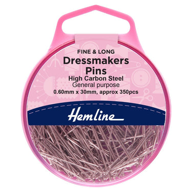 Hemline Pins Pins: Dressmaker's: 30mm: Nickel: 330 Pieces  - The Sewing Studio for sale UK - The Sewing Studio