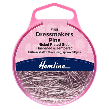 Hemline Pins Pins: Dressmaker's: Fine: 25mm: Nickel: 380 Pieces  - The Sewing Studio for sale UK - The Sewing Studio