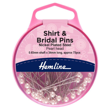 Hemline Pins Pins: Shirt and Bridal: 34mm: Nickel: 75 Pieces  - The Sewing Studio for sale UK - The Sewing Studio