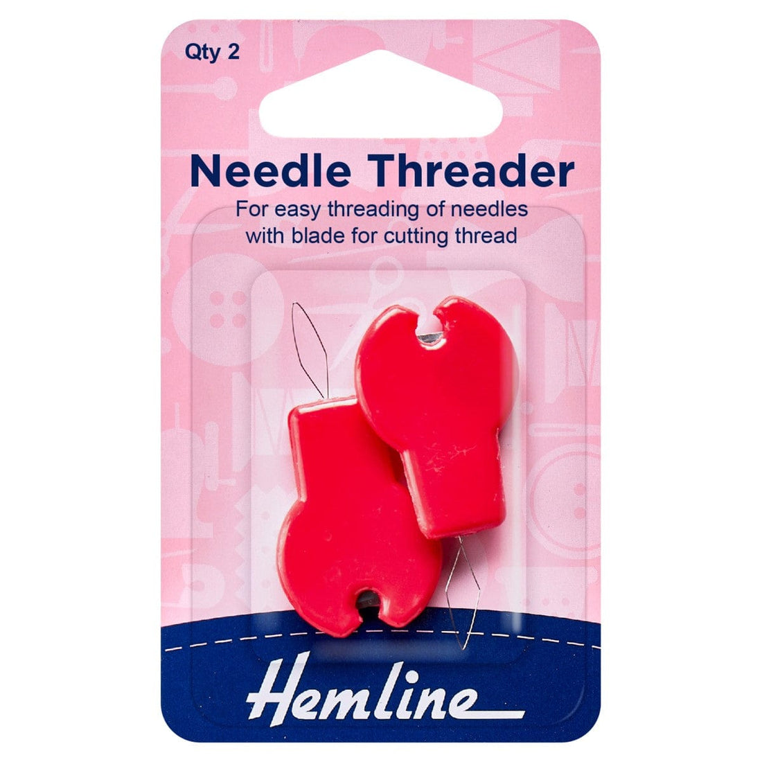 Hemline Quilting Accessories Needle Threader With Cutter  - The Sewing Studio