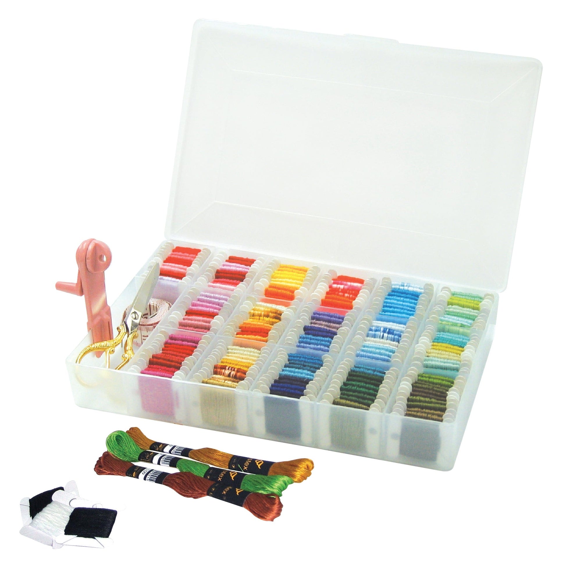 Hemline Sewing Tins and Boxes Embroidery Thread Organiser Box: Large  - The Sewing Studio