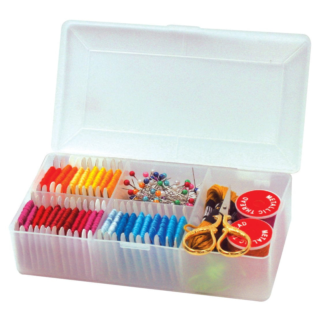 Hemline Sewing Tins and Boxes Embroidery Thread Organiser Box: Small  - The Sewing Studio