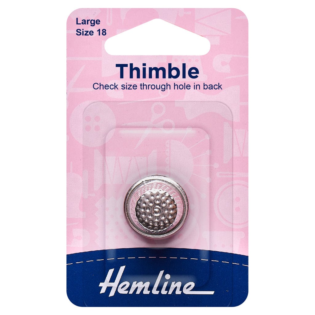 Hemline Thimbles Metal Thimble: Large  - The Sewing Studio