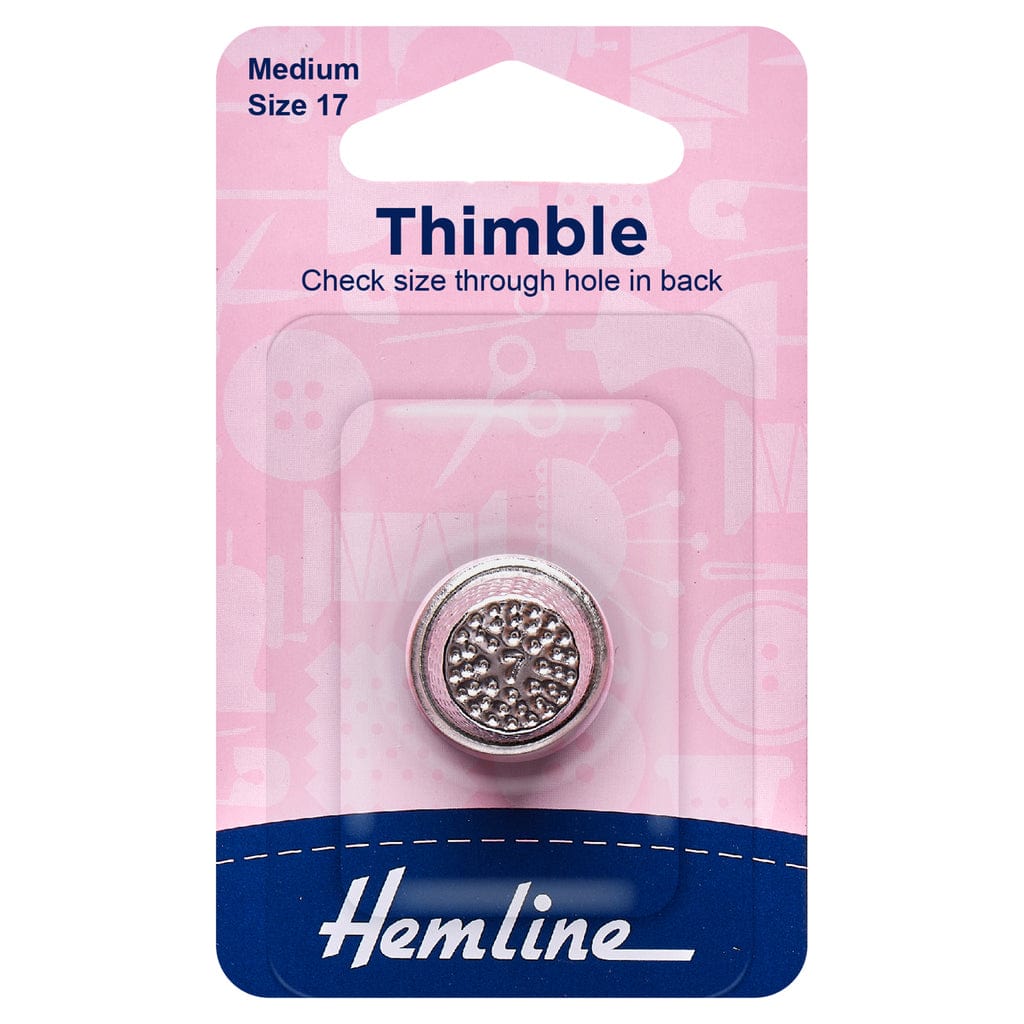 Hemline Thimbles Metal Thimble: Medium  - The Sewing Studio