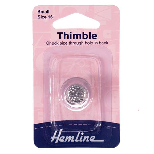 Hemline Thimbles Metal Thimble: Small  - The Sewing Studio