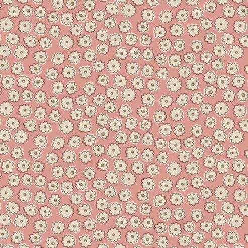 Henry Glass Fabric Anni Downs Market Garden Fabric Carnation Toss Pink 2901-22  - The Sewing Studio