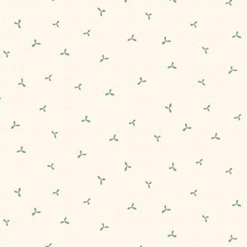 Henry Glass Fabric Anni Downs Market Garden Fabric Tossed Sprig Cream 2898-44  - The Sewing Studio