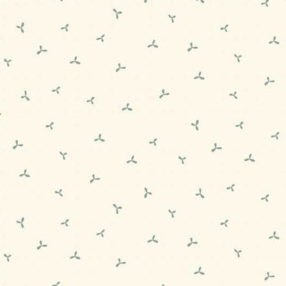 Henry Glass Fabric Anni Downs Market Garden Fabric Tossed Sprig Cream 2898-44  - The Sewing Studio