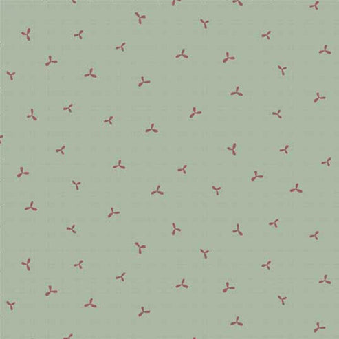 Henry Glass Fabric Anni Downs Market Garden Fabric Tossed Sprig Green 2898-17  - The Sewing Studio