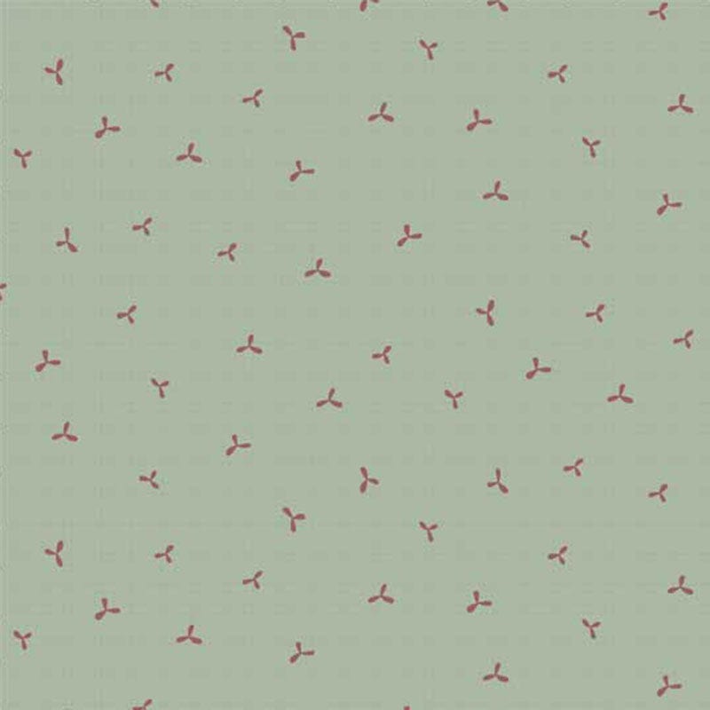 Henry Glass Fabric Anni Downs Market Garden Fabric Tossed Sprig Green 2898-17  - The Sewing Studio