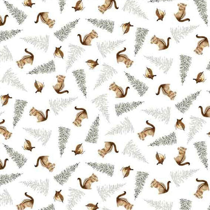 Henry Glass Fabric Little Ones Fabric Chipmunks and Birds 454-3  - The Sewing Studio