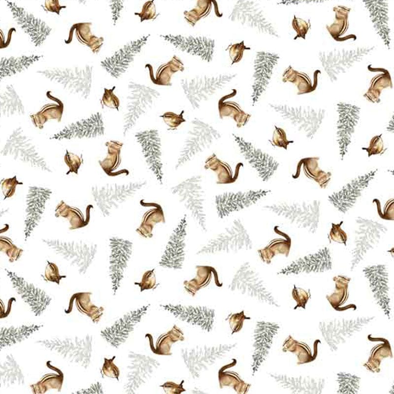 Henry Glass Fabric Little Ones Fabric Chipmunks and Birds 454-3  - The Sewing Studio