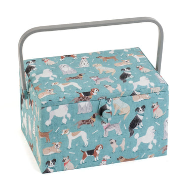 HobbyGift Sewing Tins and Boxes Sewing Box Large Dogs  - The Sewing Studio for sale UK - The Sewing Studio