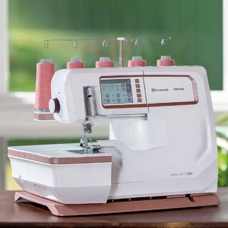 Husqvarna Sewing Machines Husqvarna Amber Air S600 Coverstitch Machine  - The Sewing Studio