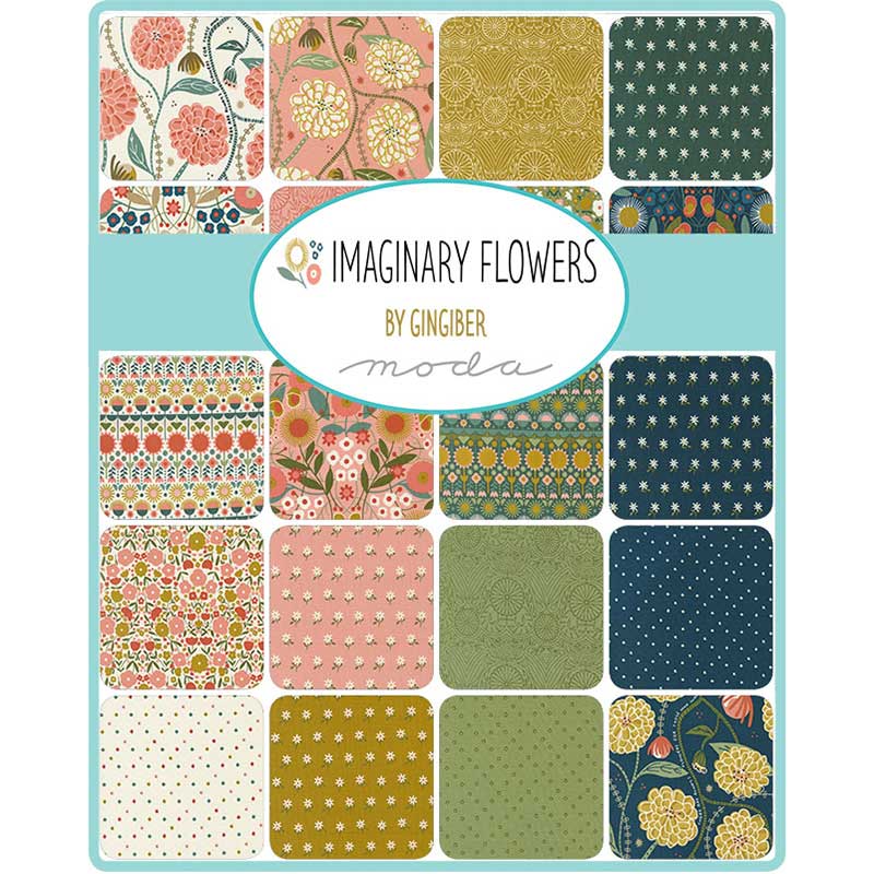 Moda Imaginary Flowers Mini Charm 48380MC Swatch Image