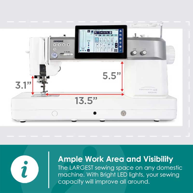 Janome Sewing Machines Janome Continental M8 Professional Sewing Machine  - The Sewing Studio