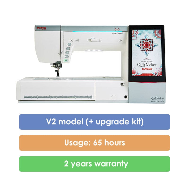 Janome Sewing Machines Janome Horizon Memory Craft 15000 (V2 + V3 Upgrade Kit) Sewing and Embroidery Machine Ex Demonstration  - The Sewing Studio