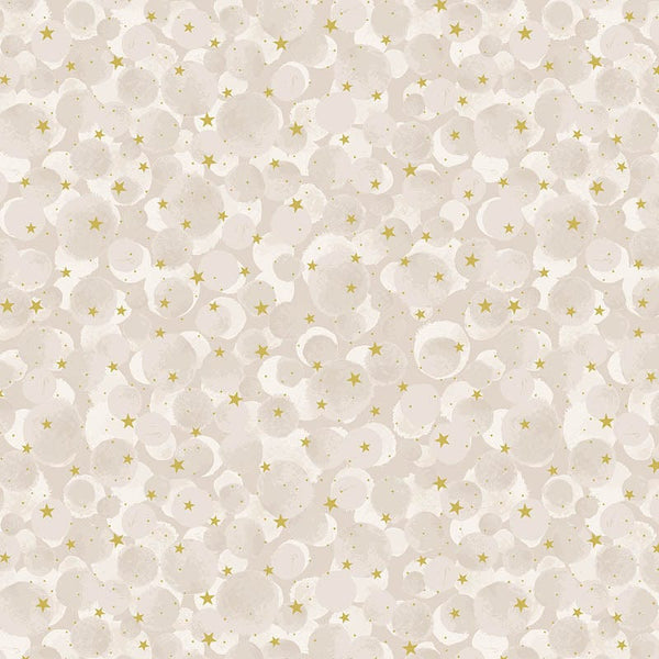Lewis And Irene Celestial Cream Bumbleberries With Gold Metallic A755-1 Main Image