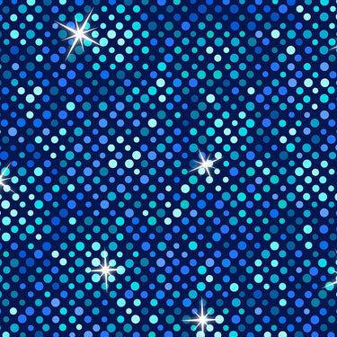 Lewis And Irene Disco Blue Big Glitter With Silver Metallic A841-1 Main Image