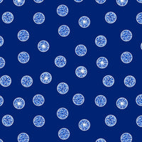 Lewis And Irene Disco Blue Disco Dots With Silver Metallic A842-2 Main Image