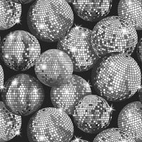 Lewis And Irene Disco Silver Disco Balls With Silver Metallic A839-3 Main Image