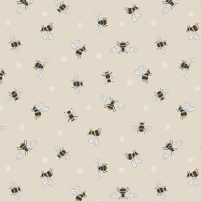 Lewis And Irene Extra Wide 108 Inch Bees Dark Cream W5