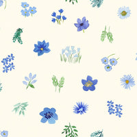 Lewis and Irene Fabric Lewis And Irene Bluebellgray Flowers Dancing Flowers Cornflower BG044  - The Sewing Studio