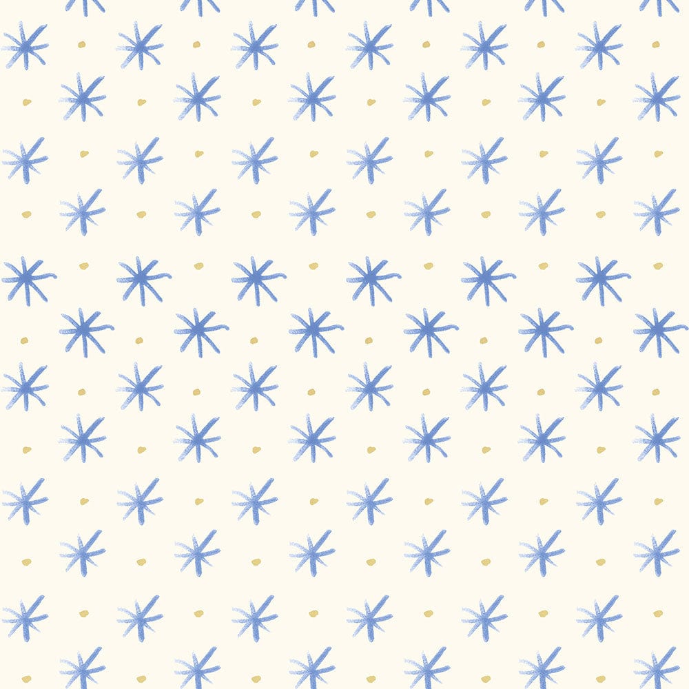 Lewis and Irene Fabric Lewis And Irene Bluebellgray Flowers Stars Cornflower BG039  - The Sewing Studio