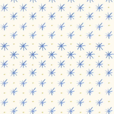 Lewis and Irene Fabric Lewis And Irene Bluebellgray Flowers Stars Cornflower BG039  - The Sewing Studio for sale UK - The Sewing Studio