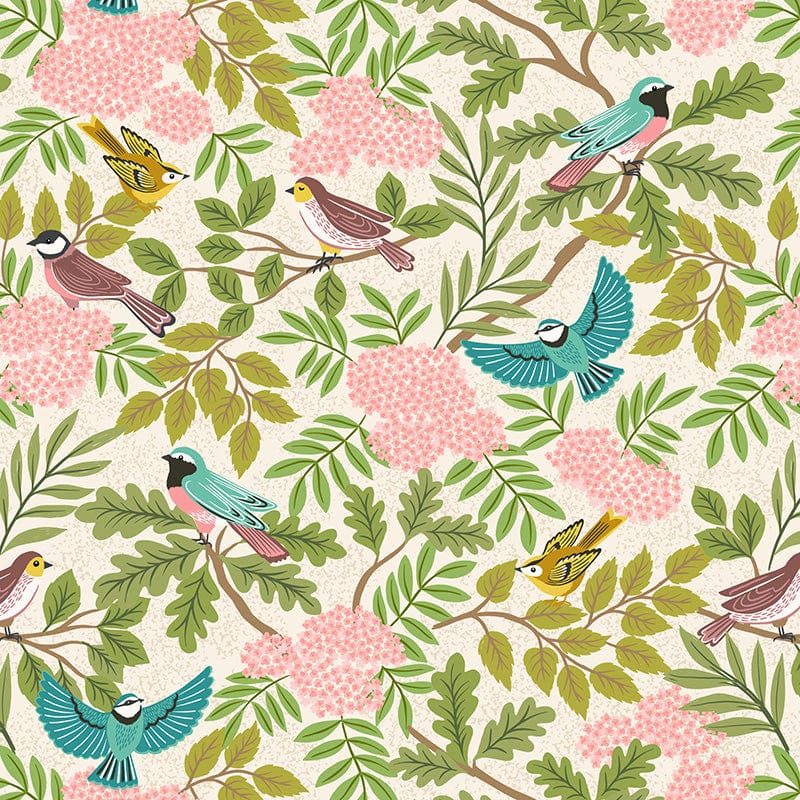 Lewis and Irene Fabric Lewis And Irene Clearbury Down Birds Cream A817-1  - The Sewing Studio