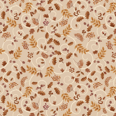 Lewis and Irene Fabric Lewis And Irene Cranborne Chase Cranborne Scroll On Natural A838-1  - The Sewing Studio for sale UK - The Sewing Studio