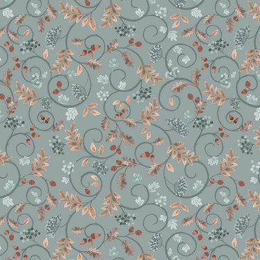 Lewis and Irene Fabric Lewis And Irene Cranborne Chase Cranborne Scroll On Slate Blue A838-3  - The Sewing Studio for sale UK - The Sewing Studio