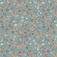 Lewis and Irene Fabric Lewis And Irene Cranborne Chase Cranborne Scroll On Slate Blue A838-3  - The Sewing Studio