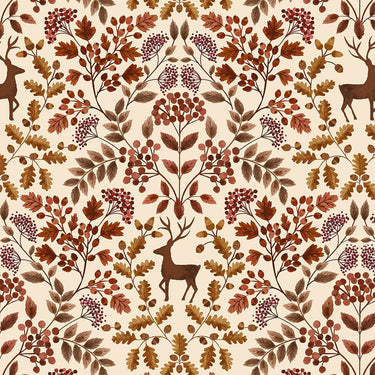 Lewis and Irene Fabric Lewis And Irene Cranborne Chase On Dark Cream A834-1  - The Sewing Studio for sale UK - The Sewing Studio