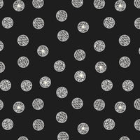 Lewis and Irene Fabric Lewis And Irene Disco Black Disco Dots With Silver Metallic A842-3  - The Sewing Studio