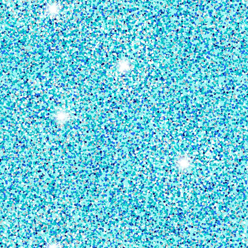 Lewis and Irene Fabric Lewis And Irene Disco Blue Glitter With Silver Metallic A840-1  - The Sewing Studio