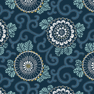 Lewis and Irene Fabric Lewis And Irene Hajime Main Indigo SH2  - The Sewing Studio for sale UK - The Sewing Studio