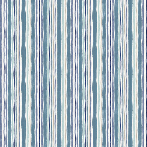 Lewis and Irene Fabric Lewis And Irene Hajime Multi Stripe Pale SH9  - The Sewing Studio