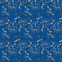 Lewis and Irene Fabric Lewis And Irene Norwegian Forest Dream Berry Season Blue AC1-3  - The Sewing Studio